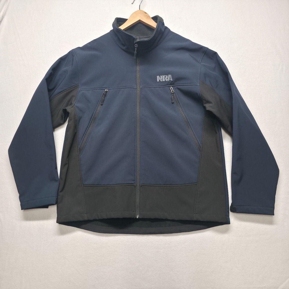 NRA Men's Fleece Lined Softshell Full Zip‎ Jacket Size XL